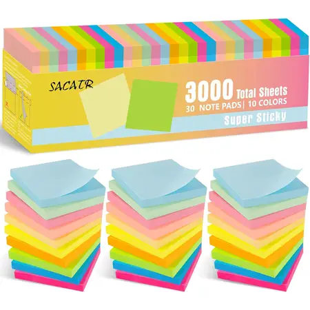 SACATR Bulk Sticky Notes 30 Pads